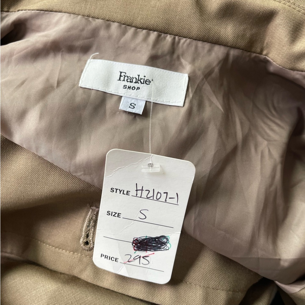 The Frankie Shop Tan Trench-Style Jumpsuit | Size S | NWT (Missing Belt) - Picture 6 of 8
